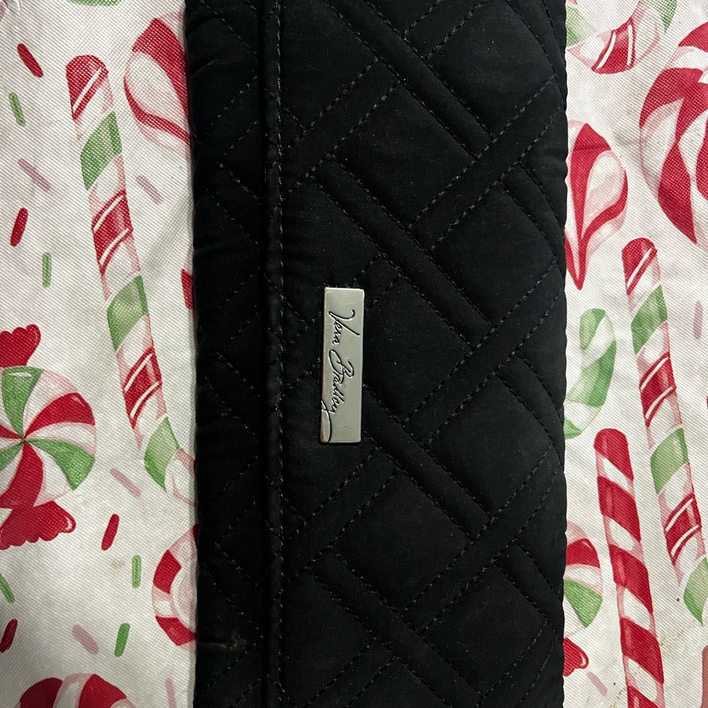 Vera Bradley Black and Patterned tri-fold magnetic wallet